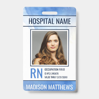 Personalised Medical Employee Photo ID Badge