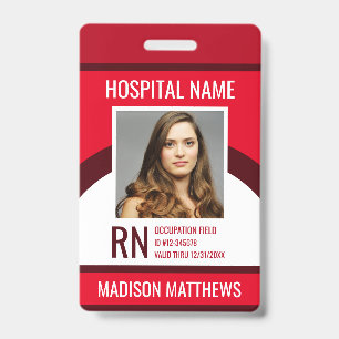 Personalised Medical Employee Photo ID Badge