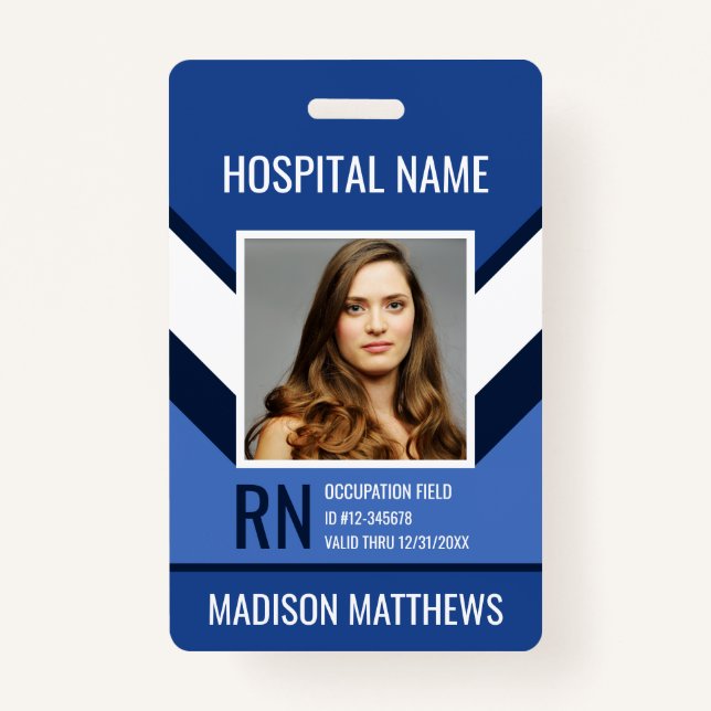 Personalised Medical Employee Photo ID Badge (Front)