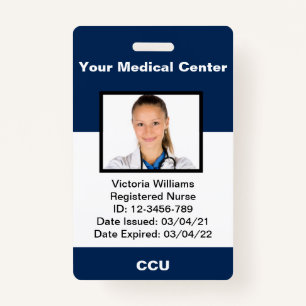 Personalised Medical Employee Photo ID Badge