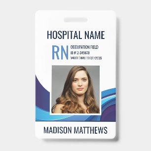 Personalised Medical Employee Photo ID Badge