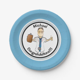 Personalised Medical Graduation Party Paper Plate