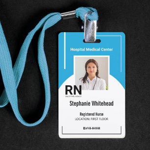 Personalised Medical Personnel Photo ID Turquoise ID Badge