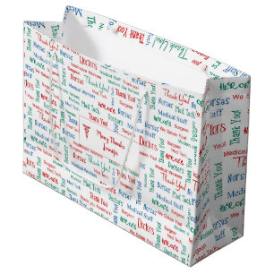 Personalised Medical Personnel Thank You Large Gift Bag