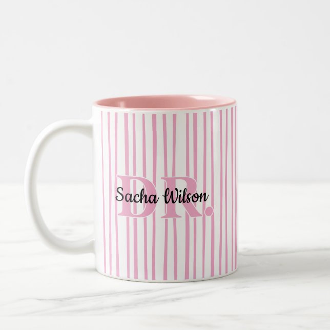 Personalised Medical Professional Gift Two-Tone Coffee Mug (Left)