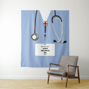 Personalised Medical School Graduation Backdrop Tapestry