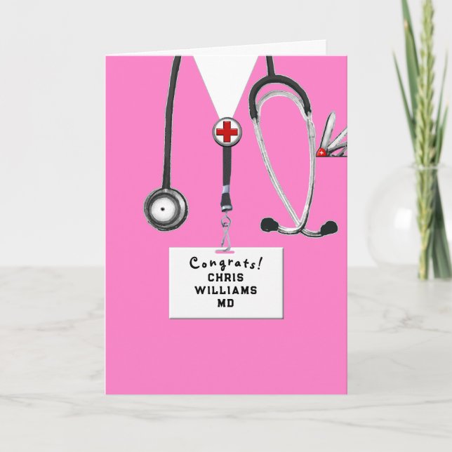Personalised Medical School Graduation Card (Front)