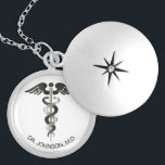 Personalised Medical Symbol Caduceus Locket Neckla<br><div class="desc">Personalised Medical Symbol Caduceus Necklace ready for you to personalise. ✔Note: Not all template areas need changed. 📌If you need further customisation, please click the "Click to Customise further" or "Customise or Edit Design"button and use our design tool to resize, rotate, change text colour, add text and so much more.⭐This...</div>