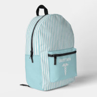 Personalised Medical Symbol Sky Blue Stripes
