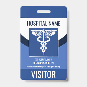 Personalised Medical Visitor Logo Photo ID Badge