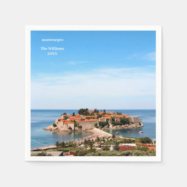 Personalised Mediterranean Minorca Napkin (Front)