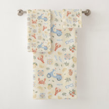 Personalised Mediterranean Summer Beach Towel Set