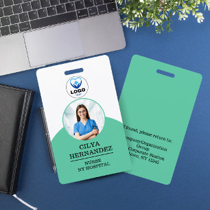 Personalised MediumAquamar Employee Photo ID  Badge