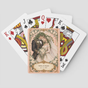 Personalised Medusa Bride and Groom Wedding Favour Playing Cards
