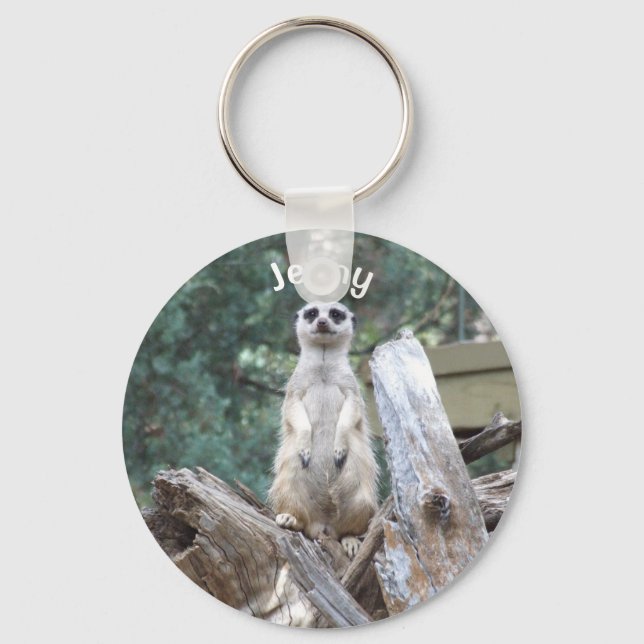 Personalised Meerkat Key Ring (Front)