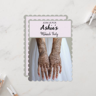 Personalised Mehndi/Henna Party Invitation 