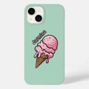 Personalised Melting Ice Cream Cone Case-Mate iPhone 14 Case