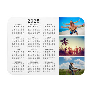 Personalised Memorable Photo Collage 2023 Calendar Magnet