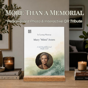 Personalised Memorial Acrylic Plaque with Photo Sign