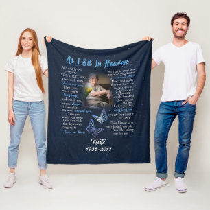 Personalised Memorial Blanket For Loss Of Mum, Dad