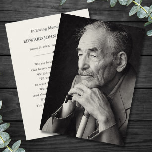 Personalised Memorial Card Custom Photo Sympathy