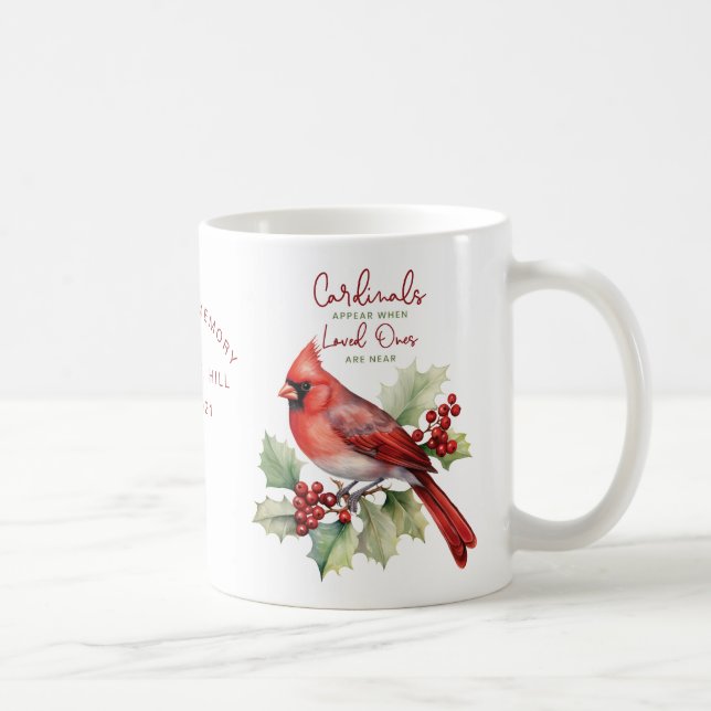 Personalised Memorial Cardinals Appear Coffee Mug (Right)