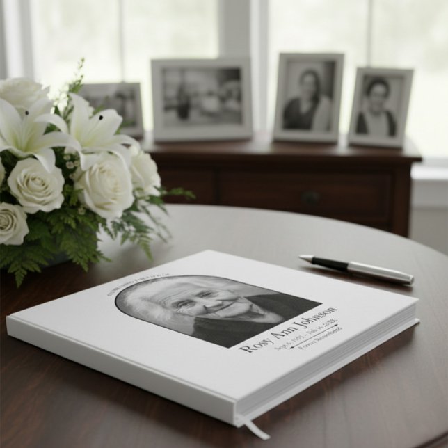 Personalised Memorial Funeral Photo Guest Book (Creator Uploaded)
