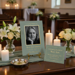 Personalised Memorial Funeral Photo Prayer Card