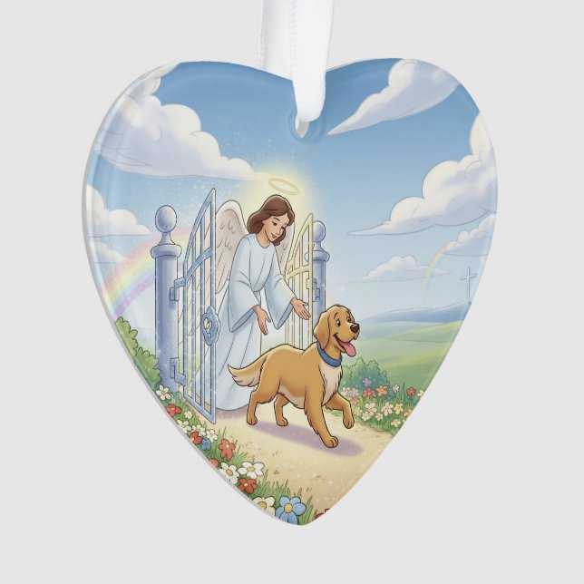 Personalised Memorial Heart Pet Ornament (Front)