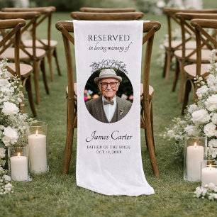 Personalised Memorial Linen Father Of The Bride Short Table Runner