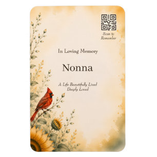 Personalised Memorial Magnet with QR Code