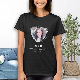 Personalised Memorial Monogram Forever Heart Photo T-Shirt