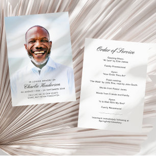 Personalised Memorial Order of Service Photo Programme