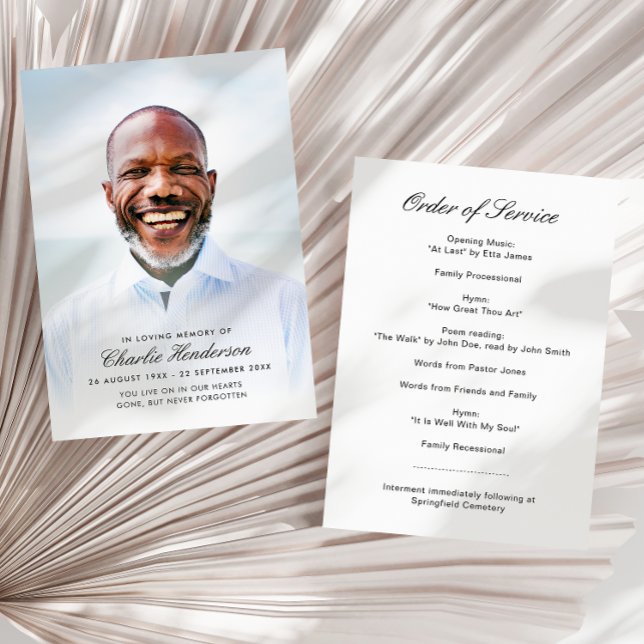 Personalised Memorial Order of Service Photo Programme (Creator Uploaded)