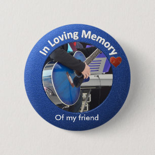 Personalised Memorial Photo 6 Cm Round Badge