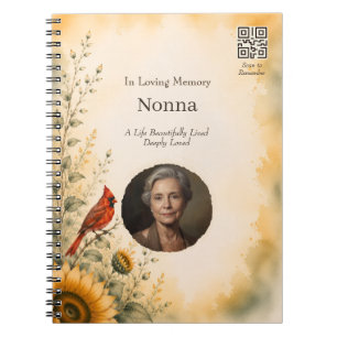 Personalised Memorial Photo Journal with QR Code