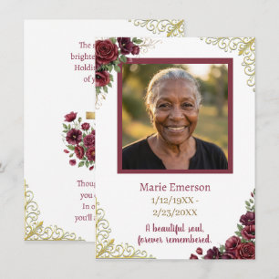 Personalised Memorial Photo Keepsake Card