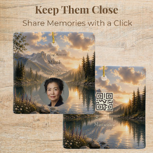 Personalised Memorial Photo Ornament with QR Code
