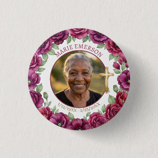 Personalised Memorial Remembering | Photo 3 Cm Round Badge