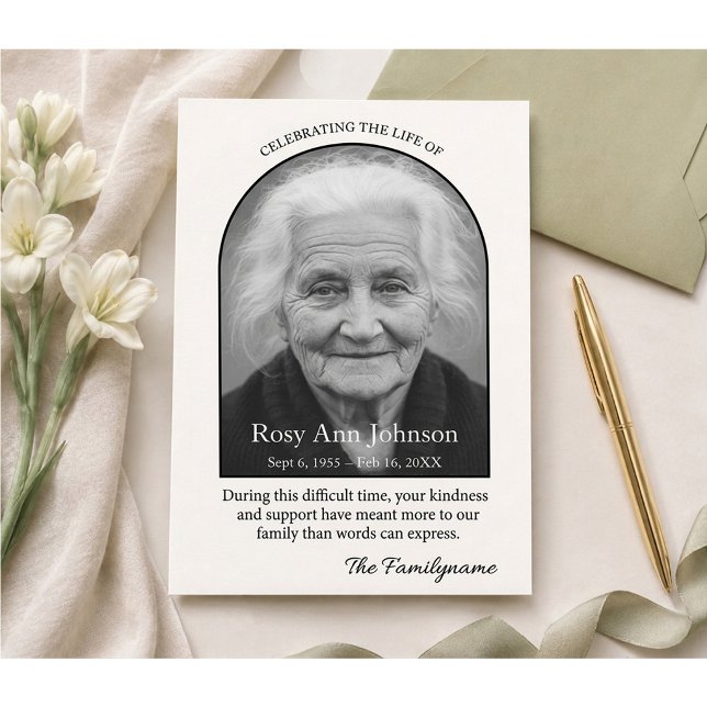 Personalised Memorial Thank You Card (Creator Uploaded)
