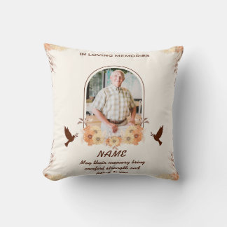 Personalised Memorial with Photo In Loving Memory Cushion