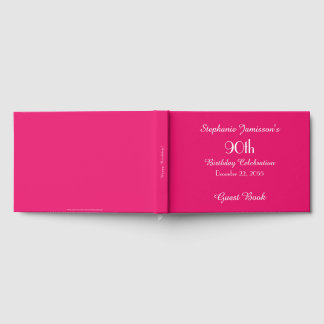 Personalised Memory/Guest Book 90th Birthday Party