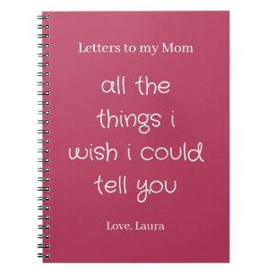 Personalised Memory Journal Letters to my Mum