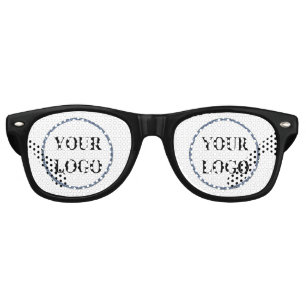 Personalised Men Gifts Black and White LOGO Retro Sunglasses
