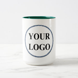 Personalised Men Gifts Black and White LOGO Two-Tone Coffee Mug