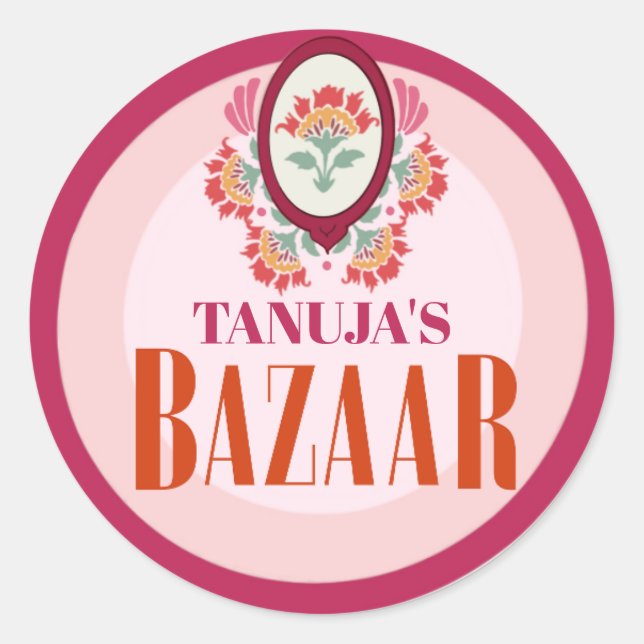 Personalised Mendhi Stickers |Henna Night Stickers (Front)