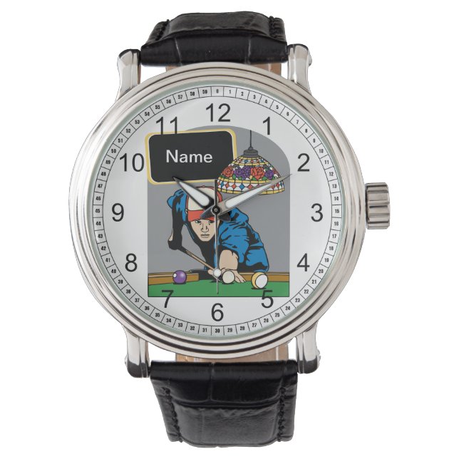 Personalised Mens Billiards Watch (Front)