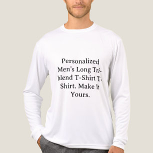 Personalised Men's Long Sleeve Tri-blend T-Shirt Shirt