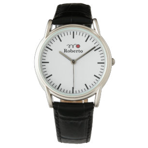 Personalised men's watch with bocce ball logo
