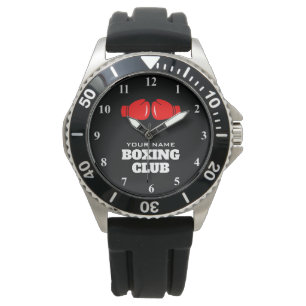 Personalised men's watch with boxing glove logo